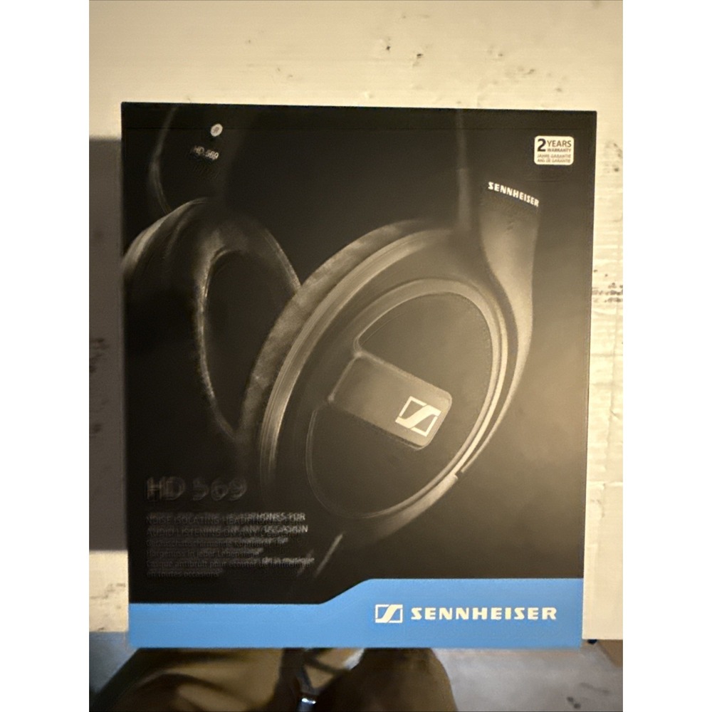 Headphones Closed Back Wired HD 569 Black Sennheiser Brand New Sealed - Picture 2 of 3